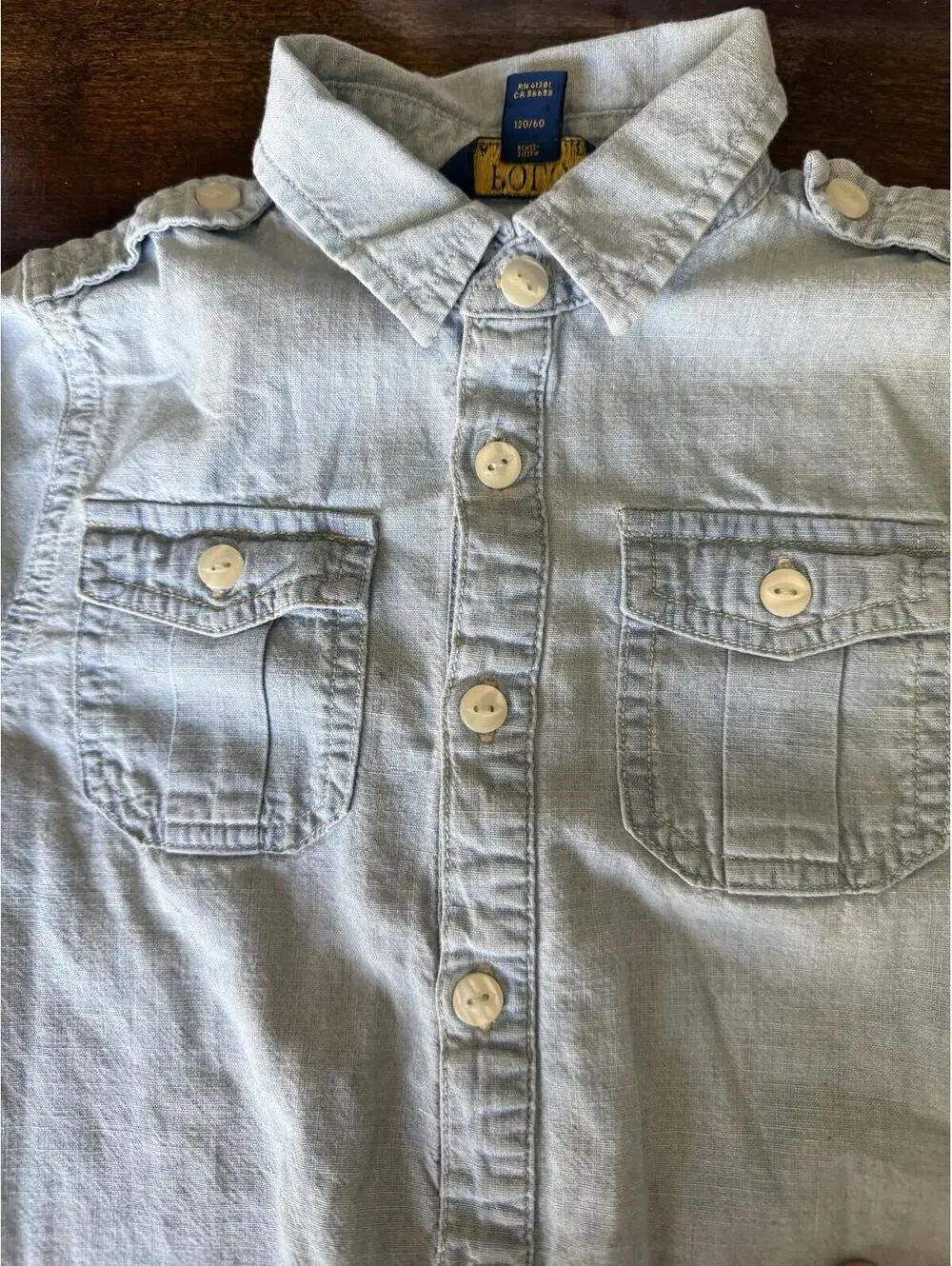Polo Ralph Lauren Light Denim Dress for Girls Size 6